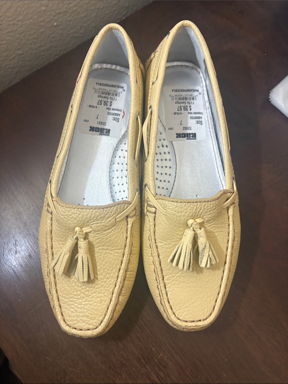 Marc Joseph Women's Tassel Loafers in Light Yellow - Classic Slip-On Comfort